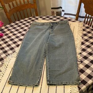 Gloria‎ Vanderbilt All Around Slimming Effect Blue Denim Capri Jeans Size 12